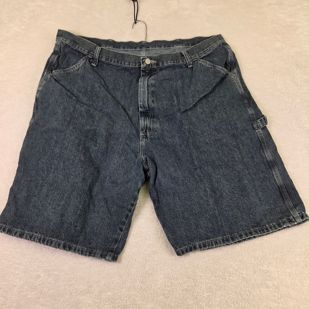 Mens Wrangler Rugged Wear Denim Carpenter Shorts Dark Wash Indigo Size 42